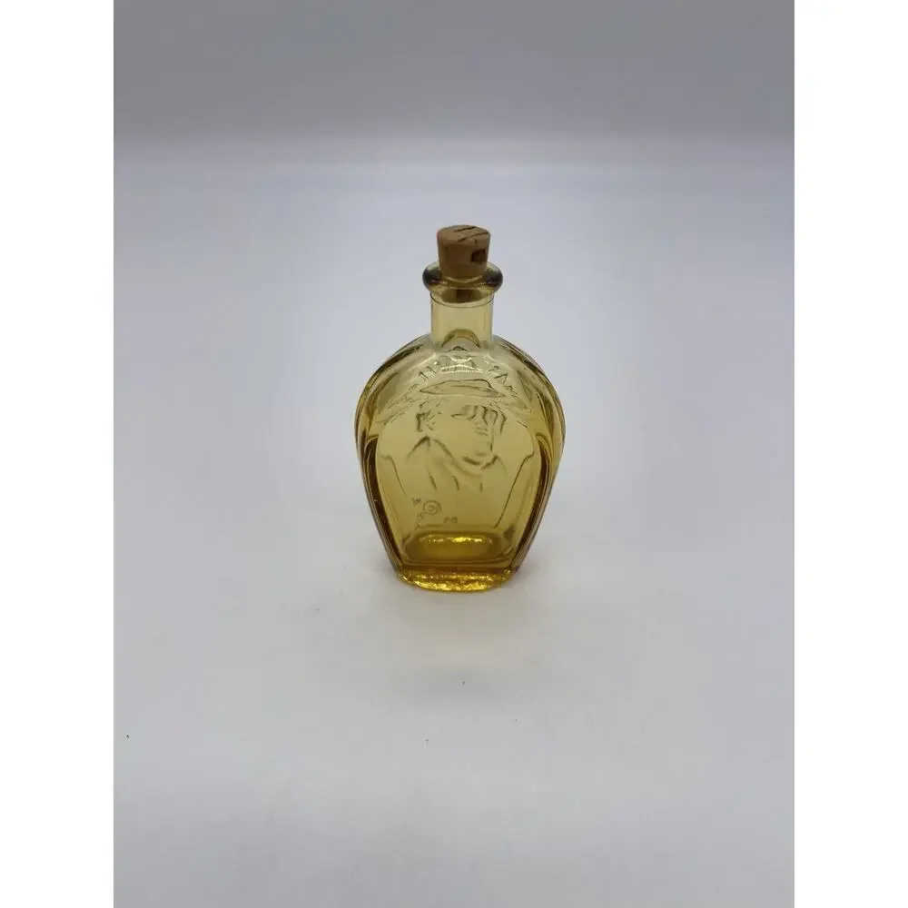 Vintage Miniature Wheaton Amber Glass Thomas Jefferson Bitters Corked Bottle